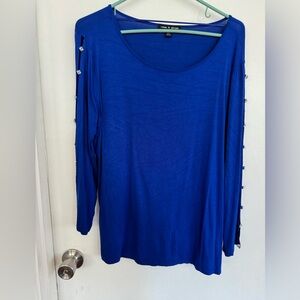 Cable & Gauge Royal Blue Long Sleeve Top